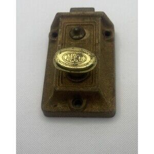 Vintage Ilco Door Latch Lock Deadbolt Turn Knob - Brass Knob - Works